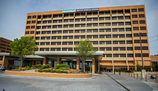 INTEGRIS Baptist Medical Center, formerly known as Deaconess Hospital, in Oklahoma City, Okla. on Thursday, April 9, 2020.  [Chris Landsberger/The Oklahoman]