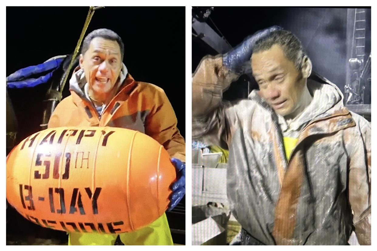 Deck boss Freddy Maugatai received his birthday bouy moments  before he was nearly incinerated in a prank gone awry.