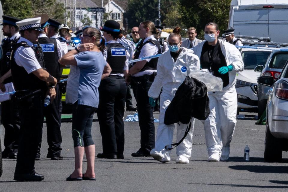 Eyewitnesses saw children with stab injuries running onto the road (PA)