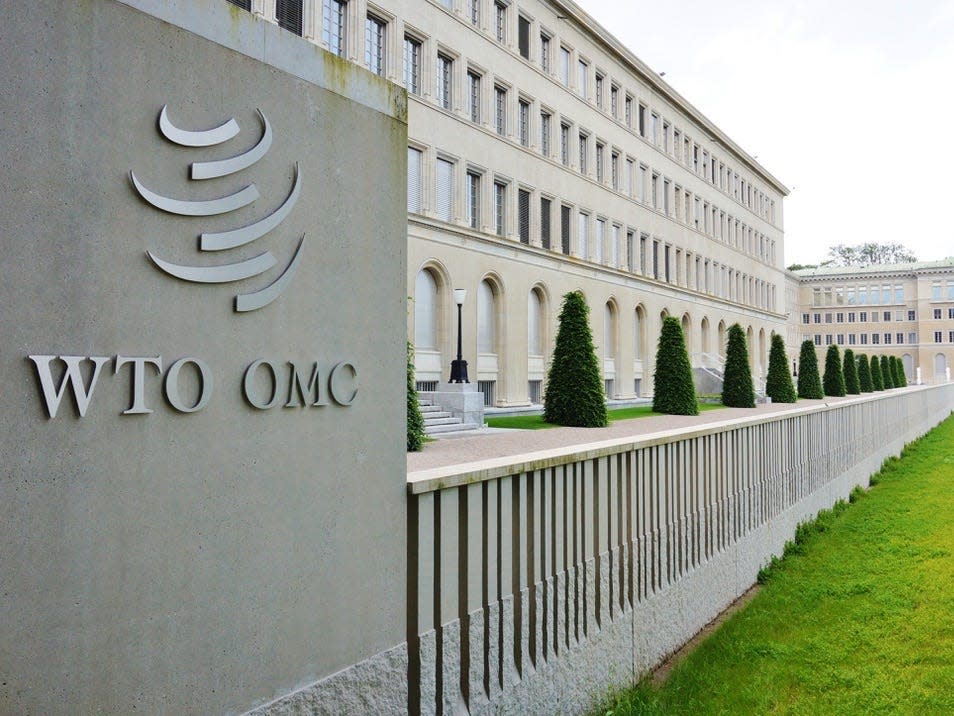 World Trade Organization building in Geneva, Switzerland.
