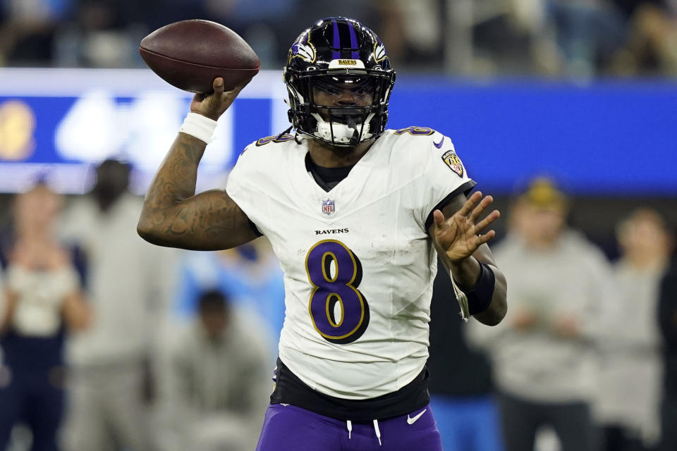 Lamar Jackson and the Ravens rolled past the Chargers on Sunday night.