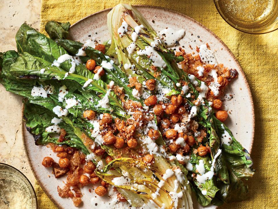 Grilled Caesar Salad With Sourdough Breadcrumbs