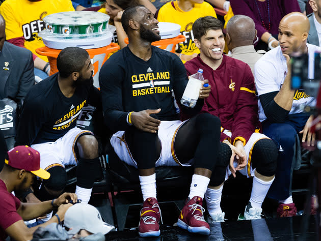 LeBron James, just outside of the zone. (Getty Images)