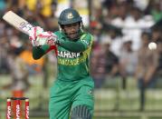 Bangladesh's captain Mushfiqur Rahim plays a ball against India during their Asia Cup 2014 one-day international (ODI) cricket match in Fatullah February 26, 2014.