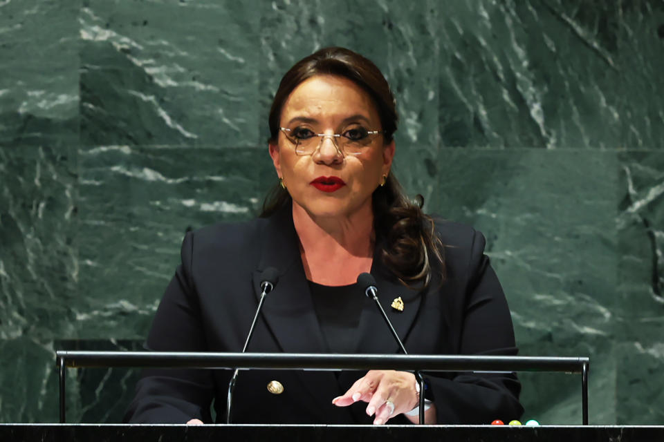 宏都拉斯國總統卡蕬楚（Xiomara Castro）。（Michael M. Santiago／Getty Images）