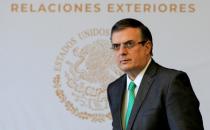 Mexico's Foreign Minister Marcelo Ebrard holds a news conference in Mexico City