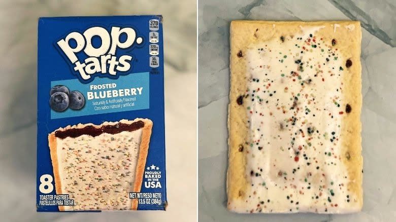 Frosted Blueberry box and Pop-Tart