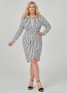 <p>This $189 knot front button down dress from the collection is a showstopper.</p>