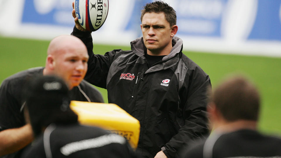 Rod Kafer, pictured here as Saracens head coach in 2004.