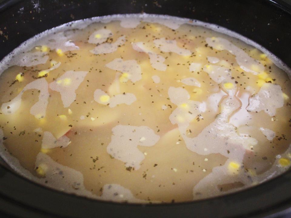 corn chowder in a slow cooker