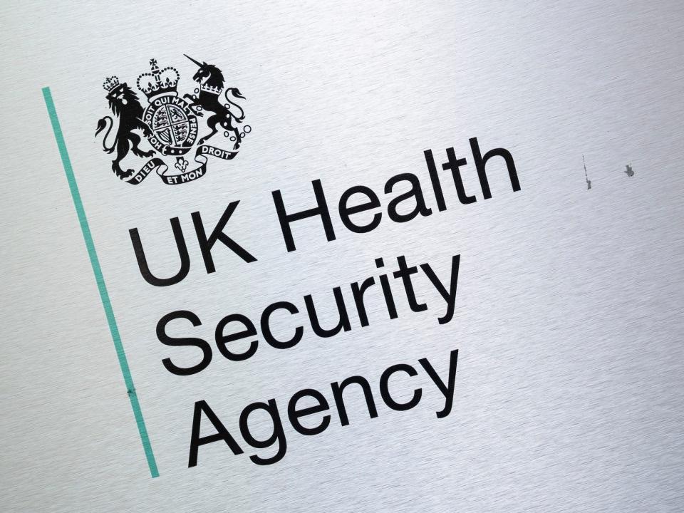 "UK health security agency"