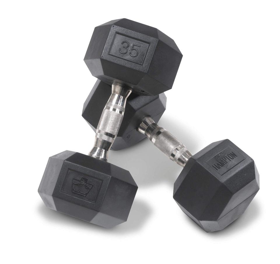 6) Urethane DURA-BELL Dumbbells