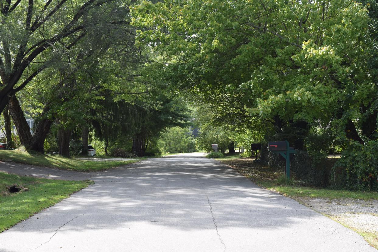 The Pine Lane Apartments are proposed to be off of Pine Lane Road in West Asheville. Pine Land Road's only outlet is to Brevard Road.