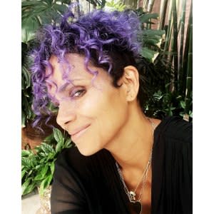 Halle Berry Debuts Purple Hair