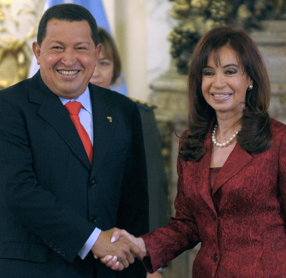 Cristina Kirchner y Hugo Chávez