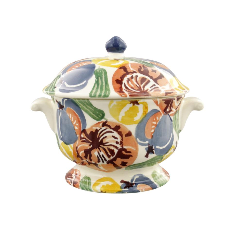 <p>Serve up pumpkin soup in this small tureen. We love the seasonal squash prints. </p><p><a class="link " href="https://go.redirectingat.com?id=127X1599956&url=https%3A%2F%2Fwww.emmabridgewater.co.uk%2Fproducts%2Ftumbling-pumpkins-small-tureen&sref=https%3A%2F%2Fwww.housebeautiful.com%2Fuk%2Flifestyle%2Fshopping%2Fg33972390%2Femma-bridgewater-autumn-range%2F" rel="nofollow noopener" target="_blank" data-ylk="slk:BUY NOW, £39.95;elm:context_link;itc:0;sec:content-canvas">BUY NOW, £39.95</a></p>