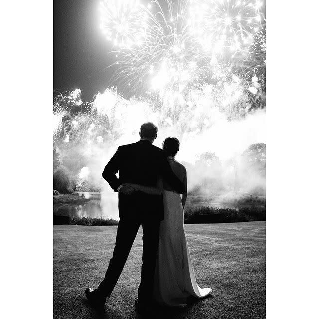 <p>Behold, a magical photo of Meghan and Harry watching fireworks at their wedding. The perfect first Christmas card for this cute couple.</p><p><a href="https://www.instagram.com/p/BrXYWCsl0jR/" rel="nofollow noopener" target="_blank" data-ylk="slk:See the original post on Instagram;elm:context_link;itc:0;sec:content-canvas" class="link ">See the original post on Instagram</a></p>