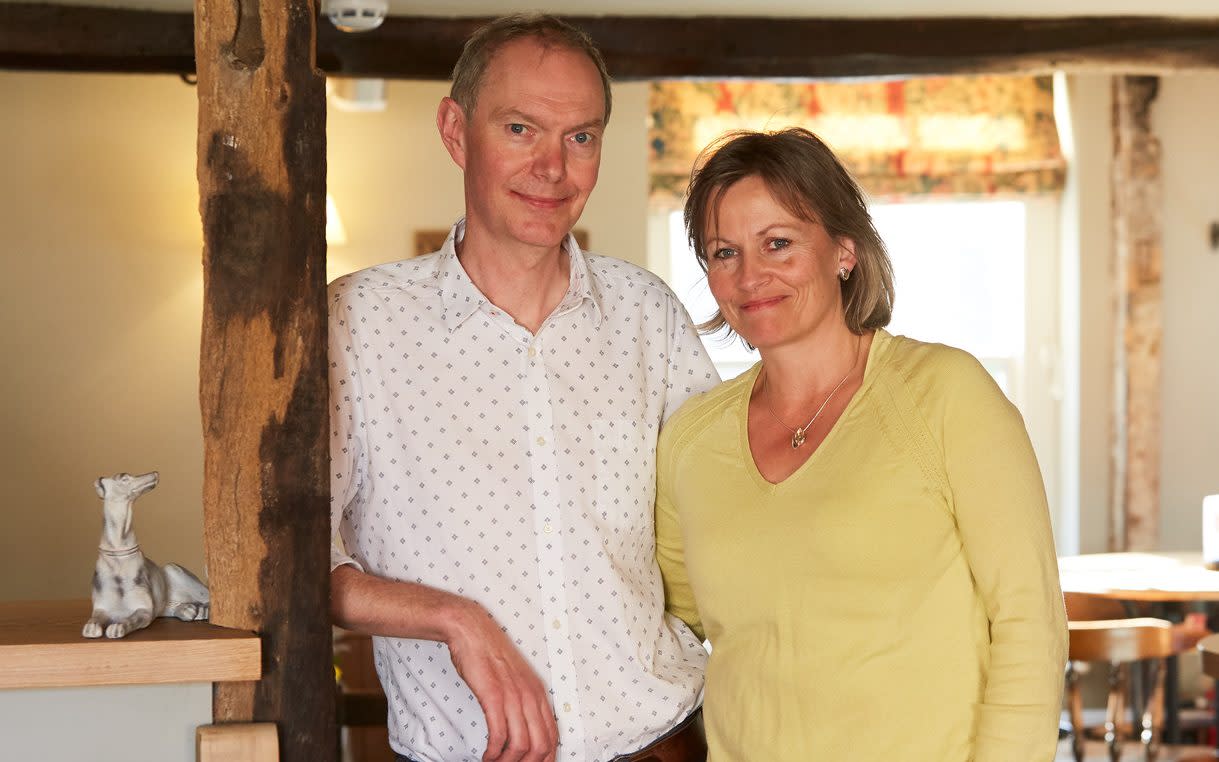 Martyn Reed and Catriona Galbraith, owners of the Greyhound Inn, are one of many UK publicans that are left confused by the curfew - The Greyhound Inn 