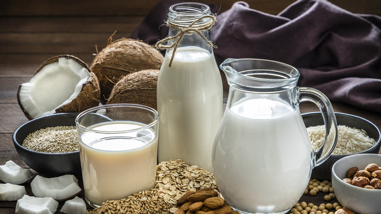 Plant based milks, nuts, and grains