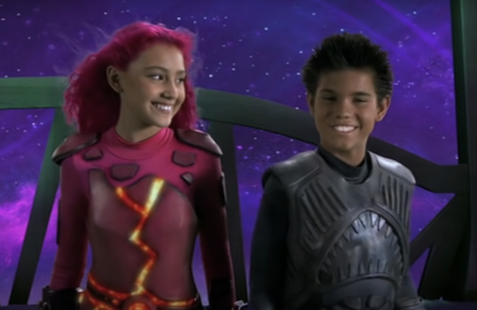 Taylor Dooley and Taylor Lautner in "The Adventures of Sharkboy and Lavagirl"