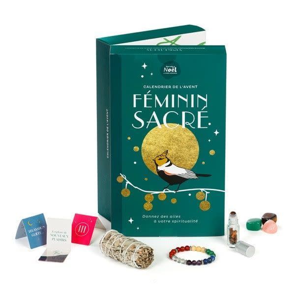 <p>Bâton de sauge, pierres aux pouvoirs magiques, huiles essentielles, calendrier lunaire… le parfait attirail pour se révéler son « sacré féminin ».</p><p>Nature et découverte, 59€95</p><br><a href="https://www.natureetdecouvertes.com/bien-etre/massage/coffrets-massage/calendrier-de-l-avent-feminin-sacre-15224250" rel="nofollow noopener" target="_blank" data-ylk="slk:Acheter;elm:context_link;itc:0;sec:content-canvas" class="link ">Acheter</a>