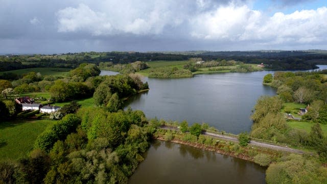 A view of the water level at Bewl Water reservoir near Lamberhurst in Kent which is currently at nearly 90% of its capacity