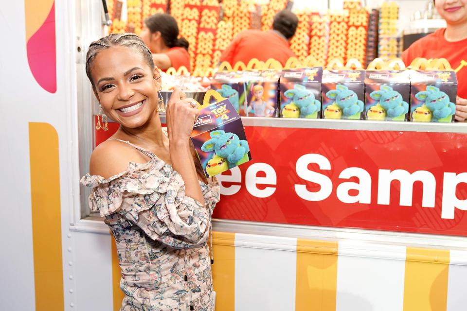 Christina Milian scored a McDonald's Happy Meal for daughter Violet.