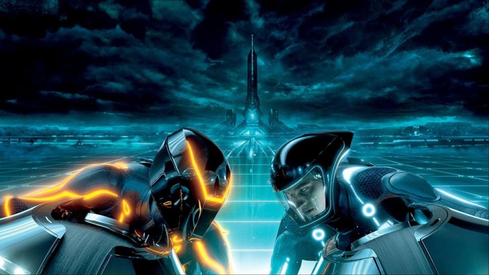 A race inside the Grid in TRON: Legacy