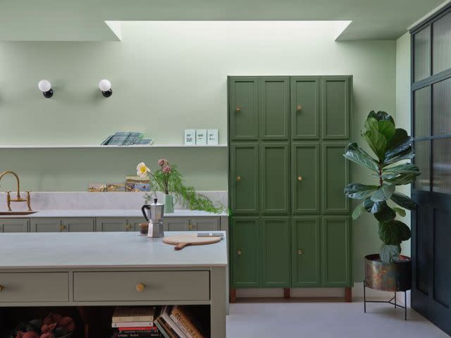 <p>Courtesy of Farrow & Ball</p> Whirlybird, Beverly, and Hopper Head by Farrow & Ball