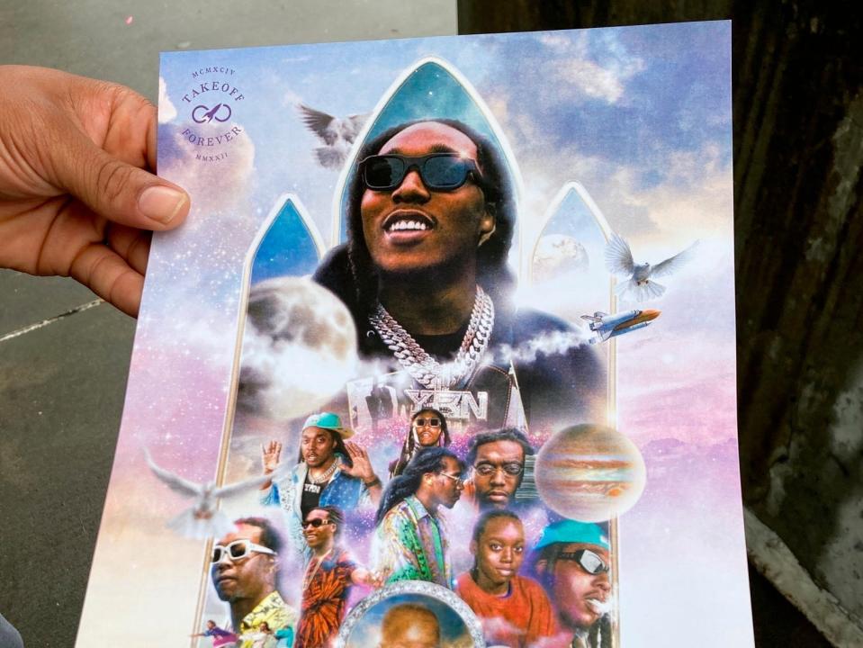 Program page for Takeoff's funeral.