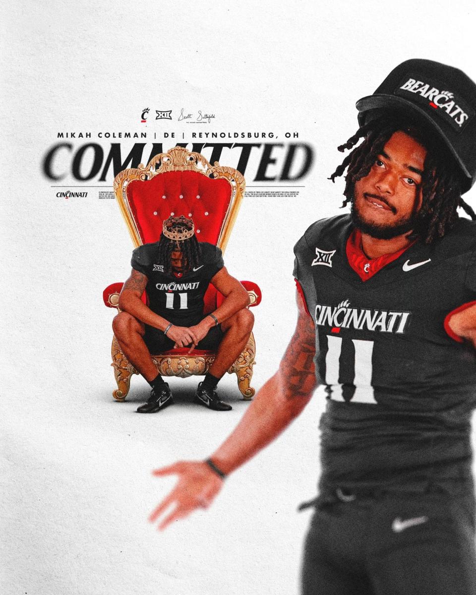 Defensive end Mikah Coleman transferred from Eastern Michigan where he had 4.5 sacks and 6.5 tackles for loss last season. He has two years of eligibility at Cincinnati.