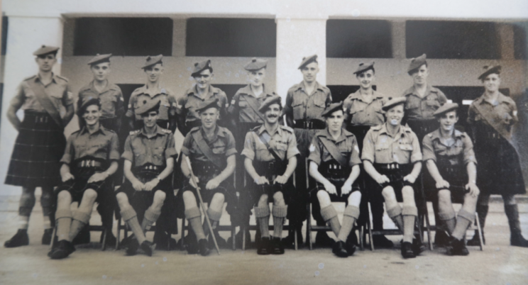 George Creighton (front row, second from right) in Gillman Barracks in Singapore (Photo: Amritpal Khaira/Yahoo Singapore)