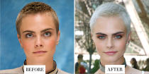 <p><strong>When:</strong> 3 July </p><p><strong>Style change:</strong> After growing out her hair, Delevingne bleached her buzzcut just in time for <a rel="nofollow noopener" href="http://www.harpersbazaar.co.uk/fashion/style-files/news/g38080/paris-couture-fashion-week-front-row-and-parties/" target="_blank" data-ylk="slk:Paris couture fashion week;elm:context_link;itc:0;sec:content-canvas" class="link ">Paris couture fashion week</a>, which she showed off at both the Dior and Chanel couture shows. </p>