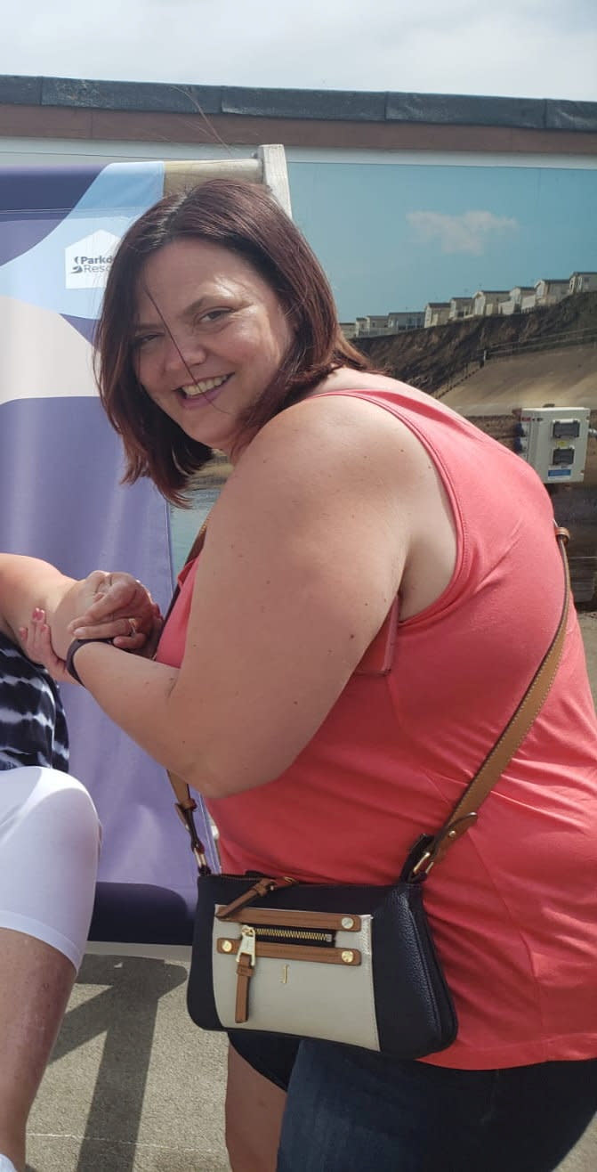 Jo Beveridge before her weight loss. (Slimming World/SWNS)