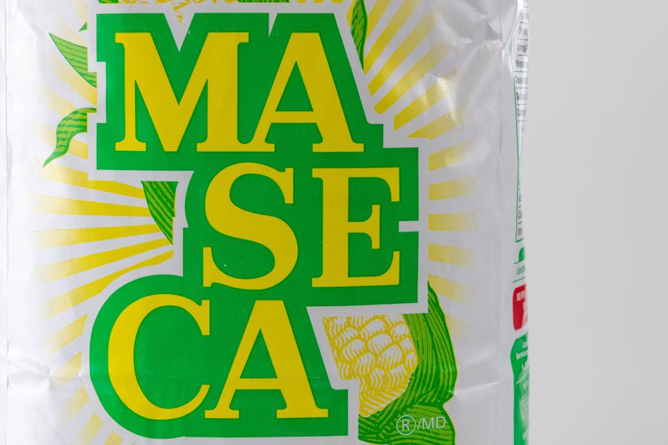 A bag of Maseca corn flour