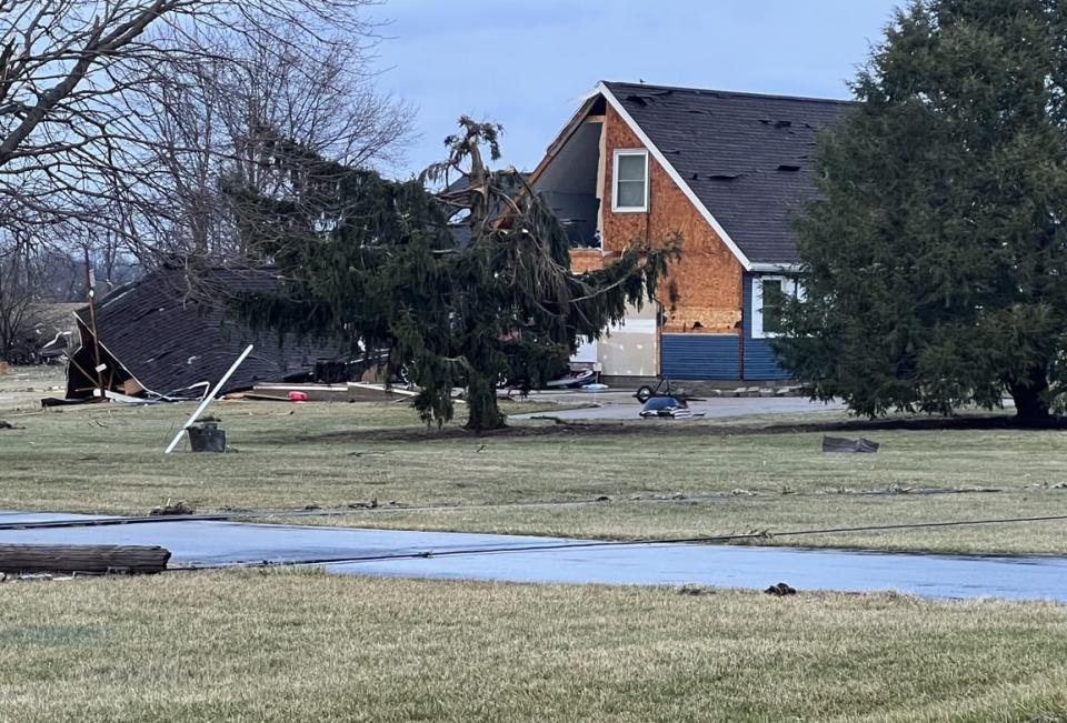 Mitchell Road damage (Springfield Township.)