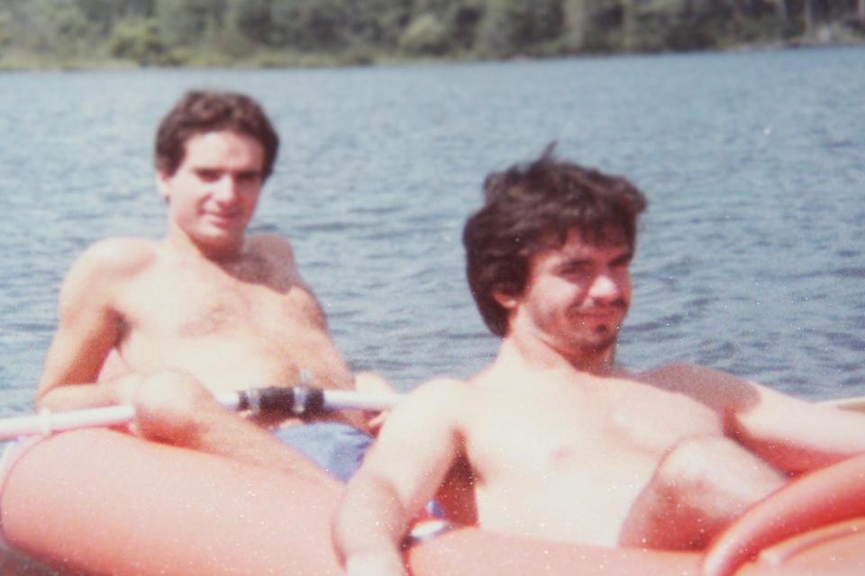 Mark Olmsted, at left, and his brother Luke in 1974. Later, when they each contracted HIV, their bond grew closer.