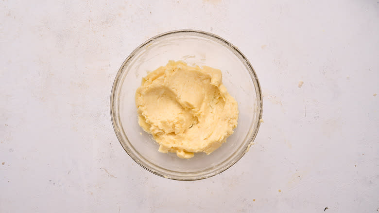 mixing maple butter in bowl