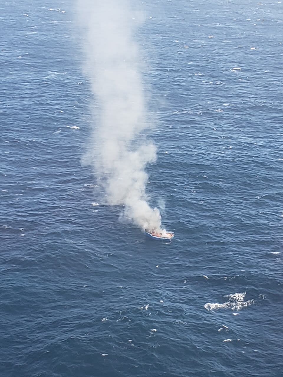 Smoke from the fire could be seen from miles away.