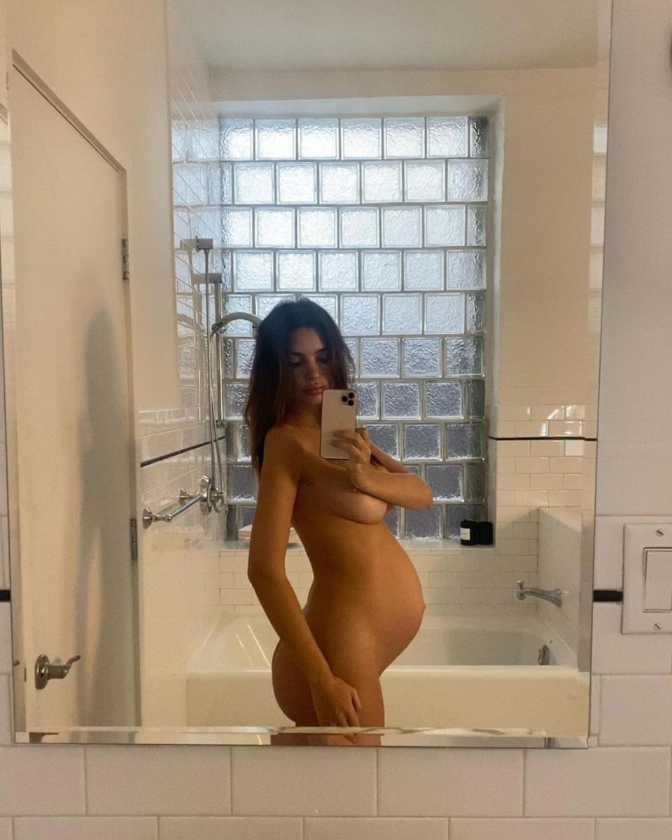 Emily is expecting her first baby with husband Sebastian Bear-McClard, 31, and has said she feels "really lucky" to be creating a family. Photo: Instagram/Emily Ratajkowski