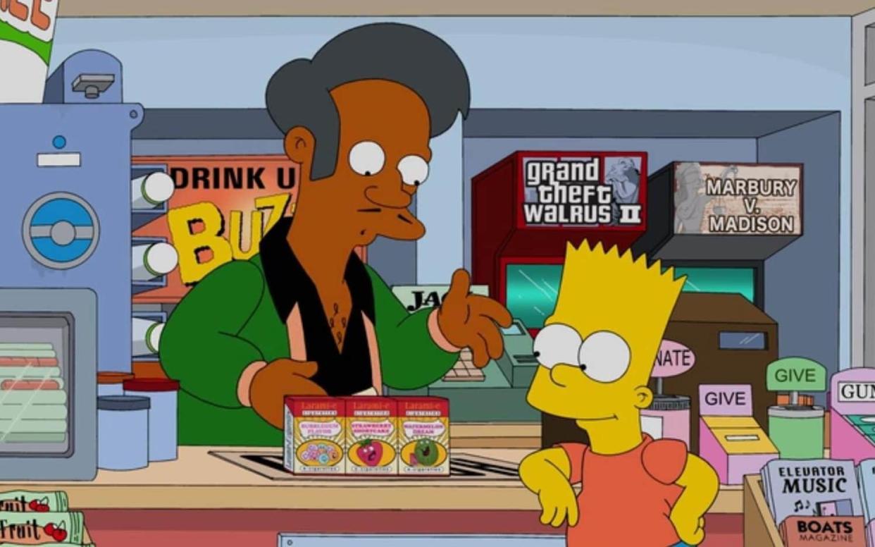 Apu, the shopkeeper in The Simpsons, has been at the centre of a racism controversy - Fox