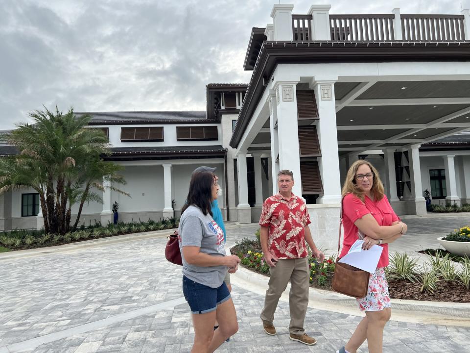 Plantation Bay residents check out their community's new clubhouse during a preview event held by ICI Homes on Saturday, Dec. 2, 2023. The $30 million two-story clubhouse is slated to open by mid-December. Plantation Bay is located west of Interstate 95, between Old Dixie Highway and US 1 with roughly one-third of its 4,000 acres in Volusia County and the rest in Flagler County.