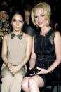 <b>Vanessa Hudgens and Katherine Heigl </b><br><br>The actresses looked amazing in embellished outfits on the Jenny Packham FROW.<br><br>Image © Rex