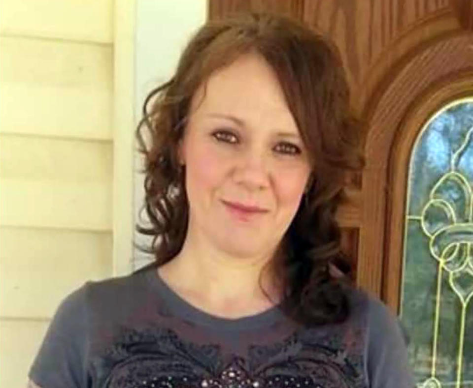 This undated photo provided by Mike Austin shows his wife Holly Barlow-Austin in Texarkana, Texas, before her 2019 death after being held in a Texarkana jail. Her family brought a federal lawsuit Wednesday, Sept, 16, 2020, against LaSalle Corrections, claiming its staff neglected Barlow-Austin's care and ignored her pleas for help as her health deteriorated and she went blind. (Courtesy Mike Austin via AP)