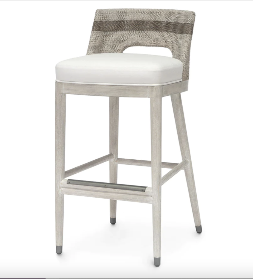 <p><a href="https://claytongrayhome.com/products/palecek-fritz-rope-bar-stool-fog-white?variant=32677266751536¤cy=USD&gad=1&gclid=Cj0KCQjwpc-oBhCGARIsAH6ote9uF3toabWMlDs_zWZVU2aIyolh_cvxEOP4rmt0N4BSxd-pH7jd8OMaAuHCEALw_wcB" rel="nofollow noopener" target="_blank" data-ylk="slk:Shop Now;elm:context_link;itc:0;sec:content-canvas" class="link ">Shop Now</a></p><p>Fritz Rope Bar Stool</p><p>Clayton Gray Home</p><p>$2322.00</p><span class="copyright">Courtesy of Palecek</span>