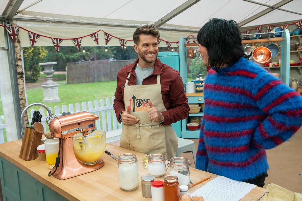 Noel Fielding tricked Joel Dommett into thinking he had won 'The Great Stand Up To Cancer Bake Off' (Channel 4/Mark Bourdillon)