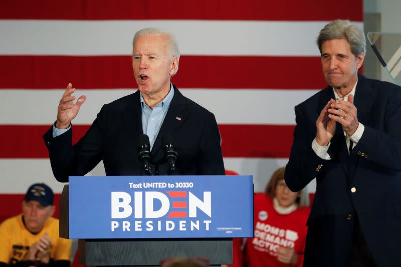 Democratic 2020 U.S. presidential candidate Biden's "No Malarkey!" campaign in Cedar Rapids, Iowa
