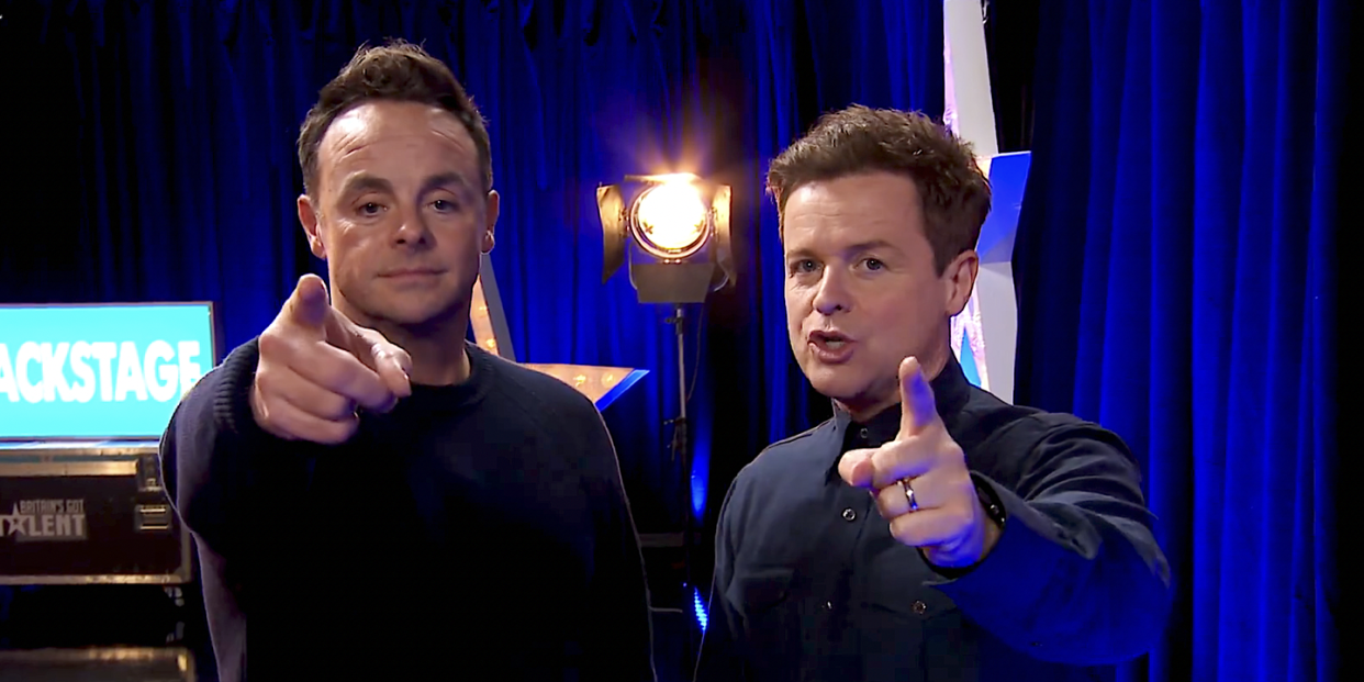 ant and dec on bgt live semifinal 5