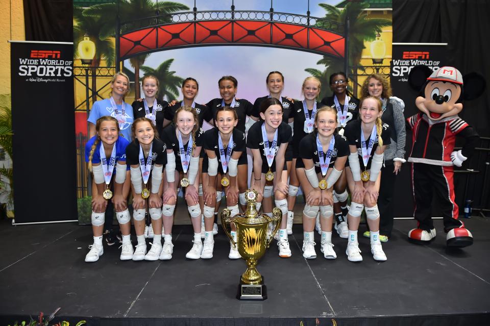 The Munciana Peppers, coached by Kylie Johnson, went undefeated and won the 12 Open championships at the 49th AAU Girls' Junior National Volleyball Championships in Orlando.