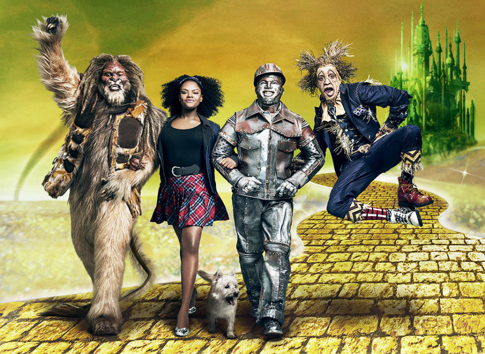 David Alan Grier as the Cowardly Lion, Shanice Williams as Dorothy, Ne-Yo as the Tin Man, Elijah Kelly as the Scarecrow